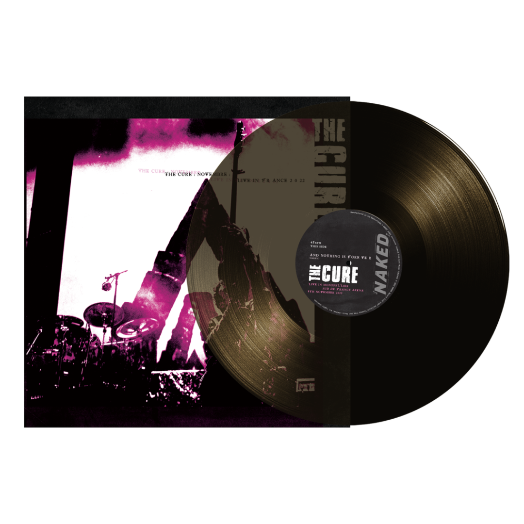 THE CURE - 'NOVEMBRE : LIVE IN FRANCE 2022' - Double face A du single 12" sur vinyle écologique noir transparent